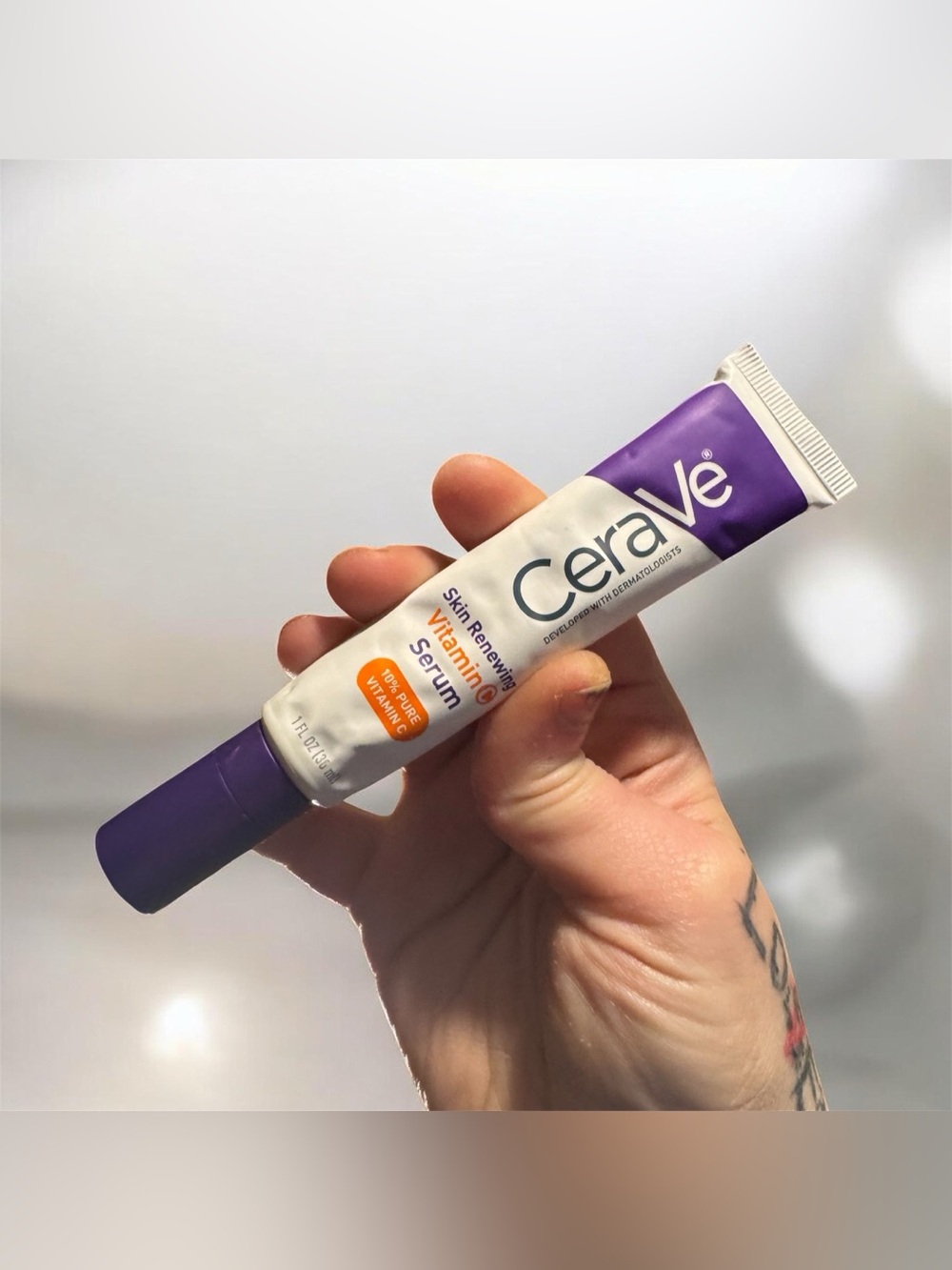 CeraVe Skin Renewing Vitamin C Serum with 10% pure vitamin C and ceramides